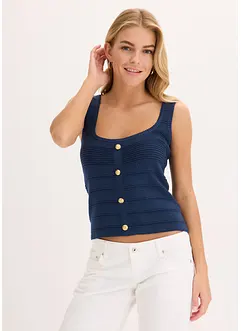 Strikket topp med metallic effekt, bonprix