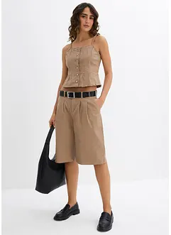Lange bermuda av elastisk bomullsmiks, bonprix