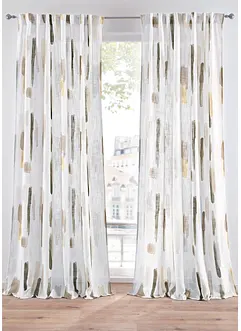 Gardin med trykt stripemønster (1-pack), bonprix
