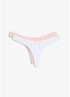 V-stringtruse med behagelig bomull (2-pack), bonprix