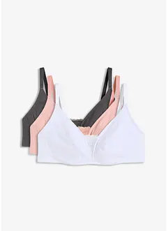 BH uten spiler med myk, økologisk bomull (3-pack), bonprix