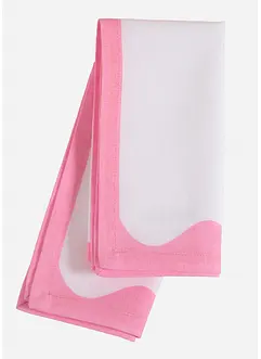 Tøyservietter i økologisk bomull med farget kant (2-pack), bonprix