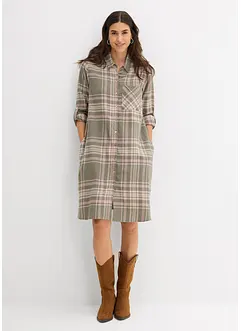 Skjortekjole i 100% bomull, bonprix