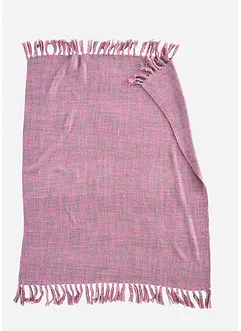 Forseggjort kosepledd med frynser, bonprix