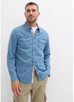 Denimskjorte i 100% bomull, bonprix