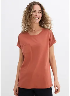 Ledig topp med blonder, bonprix