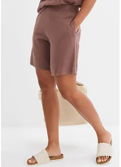 Slip on-shorts i finstrikk, bonprix