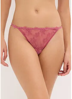 Tangatruse med string og blomsterblonder, bonprix