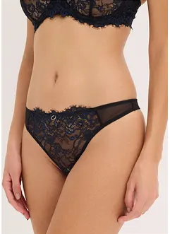 Stringtruse i delikat Eyelash-blondemateriale, bonprix