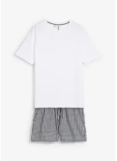 Kort pyjamas i 100% bomull med korte ermer, bonprix