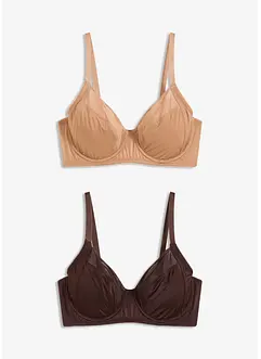 BH med bøyle og glanseffekt (2-pack), bonprix