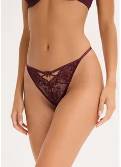 Stringtruse med nydelig broderi, bonprix