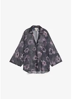 Oversized skjorte i luftig chiffon, bonprix