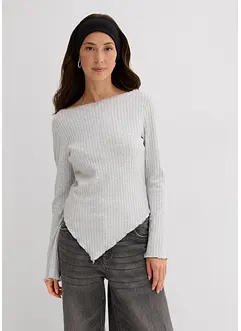 Ribbestrikket topp i myk viskosemiks, bonprix