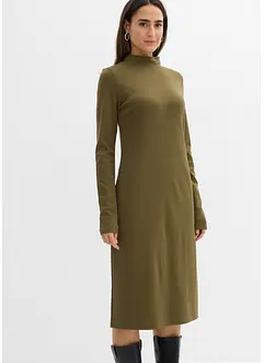 Kjole i Punto di Roma-materiale med ståkrage, bonprix