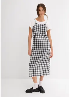 Flanellkjole med stropper av 100% bomull, bonprix