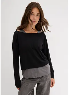 Singlet og langermet topp (sett i 2 deler) av jersey, bonprix