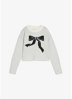 Strikkegenser med sløyfe, bonprix