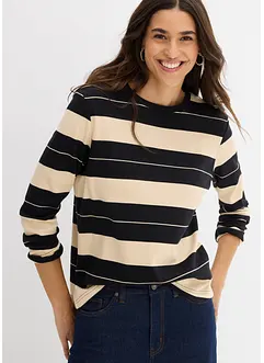 Langermet topp av solid bomull, bonprix