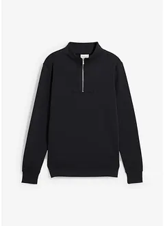 Sweatshirt i 100% økologisk bomull med kort glidelås, bonprix