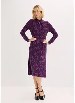 Midikjole med ståkrage, bonprix