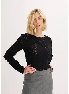 Blondetopp med lodden overflate, bonprix