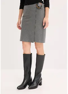 Omslagsskjørt med fiskebensmønster, bonprix