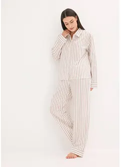 Loungewear-kosedress i vevd bomull, oversized, bonprix