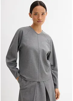 Langermet topp i behagelig Punto di Roma-materiale, bonprix