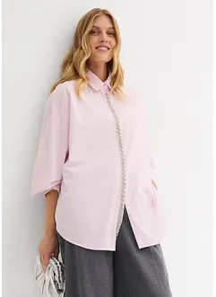 Bluse med strassapplikasjon, bonprix