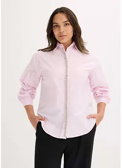 Bluse med strassapplikasjon, bonprix