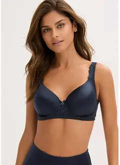 Vattert BH i materiale med glans og vatterte skulderbånd, bonprix