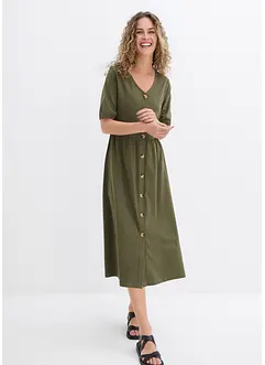 Midikjole i 100% bomull, bonprix