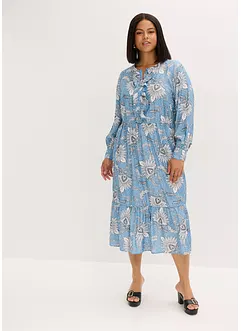 Maxikjole i fin viskosemiks, bonprix