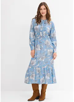 Maxikjole i fin viskosemiks, bonprix