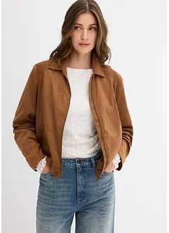 Jakke i imitert semsket skinn, bonprix