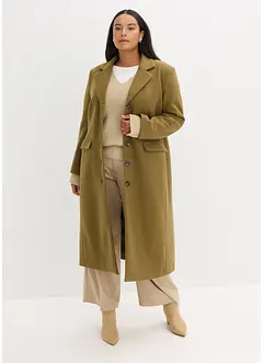 Kåpe i ull-look og maxi-lengde, bonprix