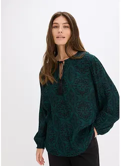 Bluse i strukturert viskose, bonprix