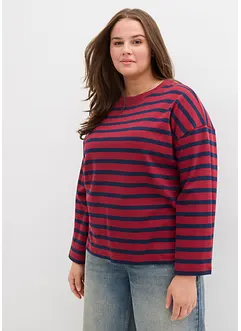 Stripemønstret topp i økologisk bomull, bonprix