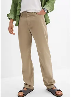 Regular Fit-twillbukse i ren bomull, Straight, bonprix