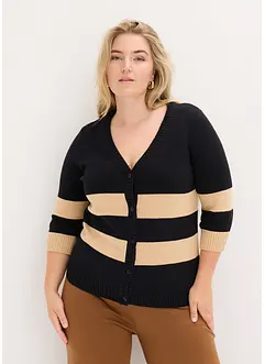 Cardigan med striper, bonprix