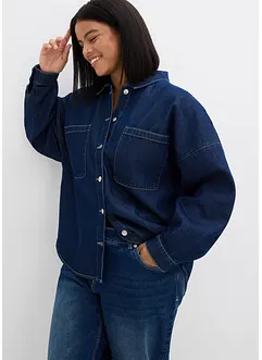 Oversized jeans-skjorte av økologisk bomull, bonprix