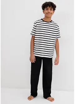 Pyjamas og kort pyjamas med myk økologisk bomull (4-delt sett), bonprix