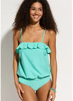 Bandeau-tankini (2-delt sett) med Multiway-stropper, bonprix