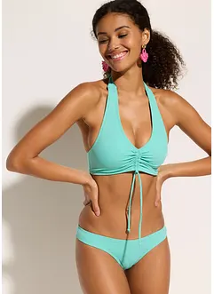 Halterneck-bikini (2-delt sett) med rynking, bonprix