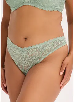 V-stringtruse med blomsterblonder, bonprix