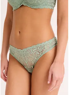 V-stringtruse med blomsterblonder, bonprix
