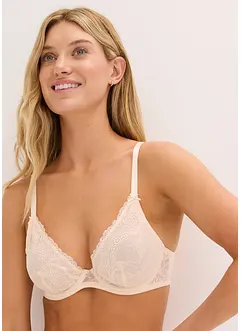 Triangel-BH med blomstret blonde, bonprix
