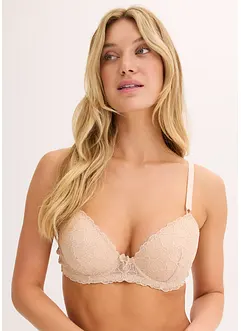 Padded-BH med blomsterbroderi, bonprix