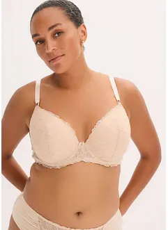 Padded-BH med blomsterbroderi, bonprix